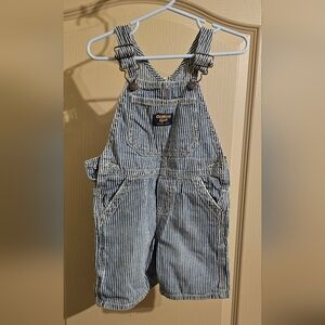 OshKosh B'gosh Blue & White Striped Cotton Overalls